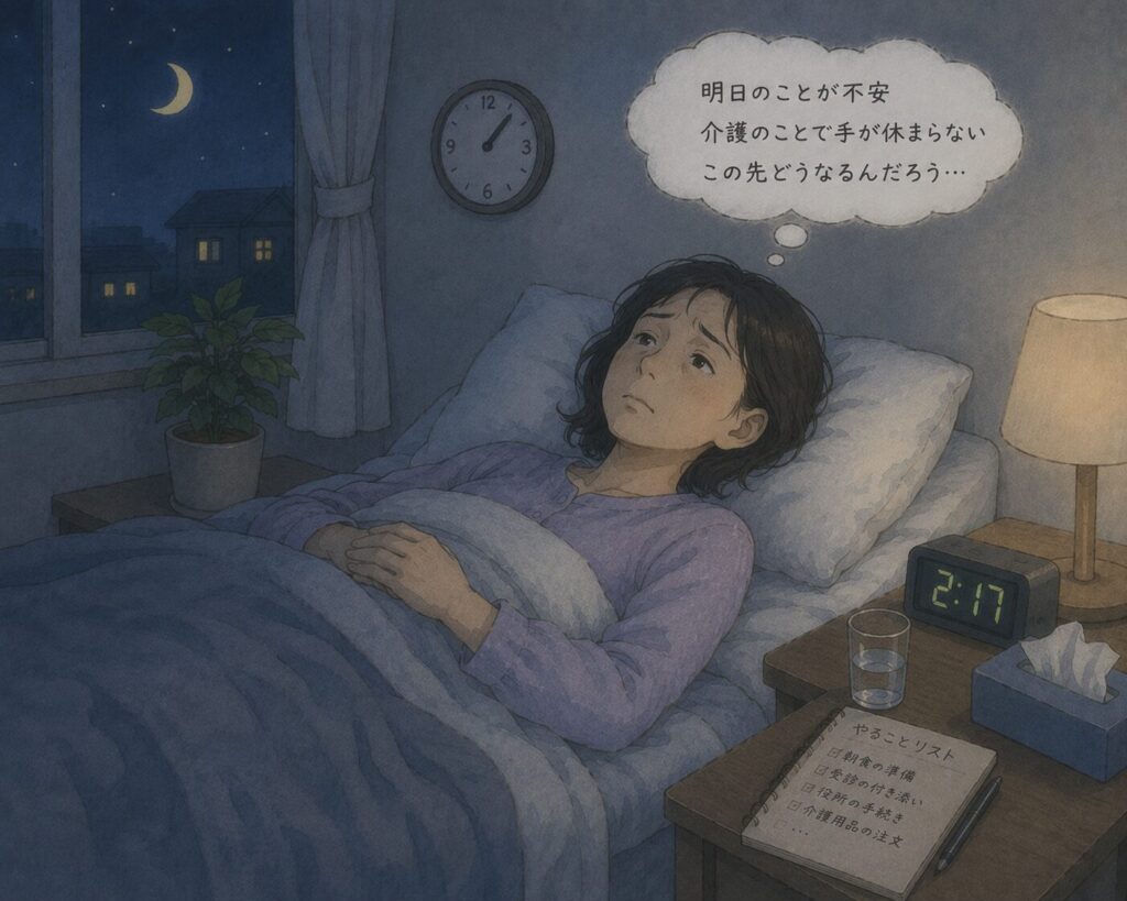 不眠のイラスト