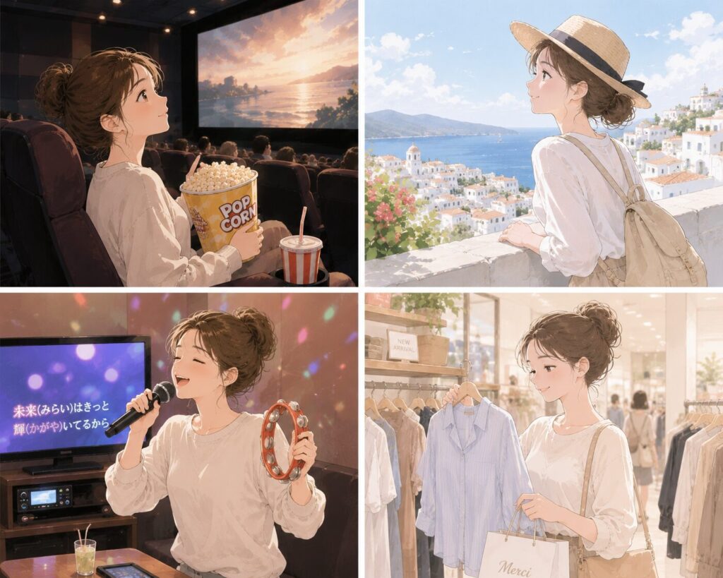 自由に外出できるイラスト