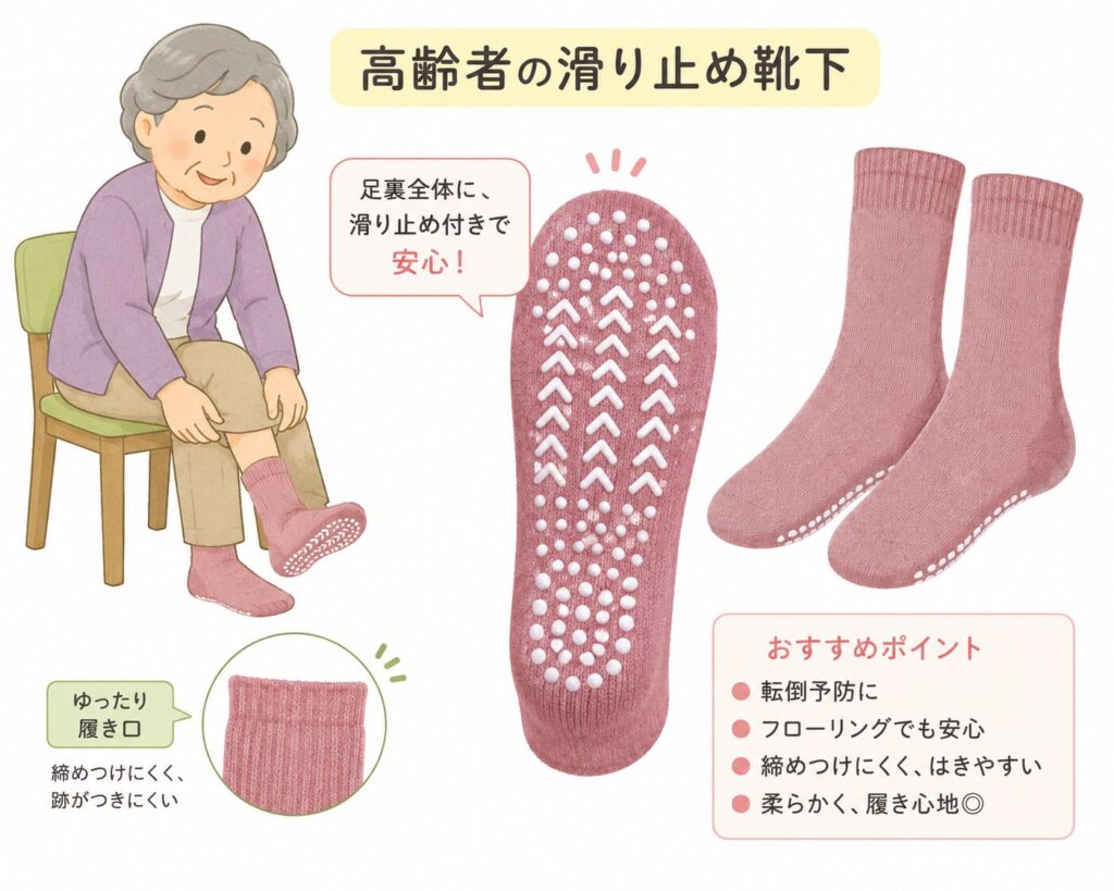 滑り止め靴下のイラスト