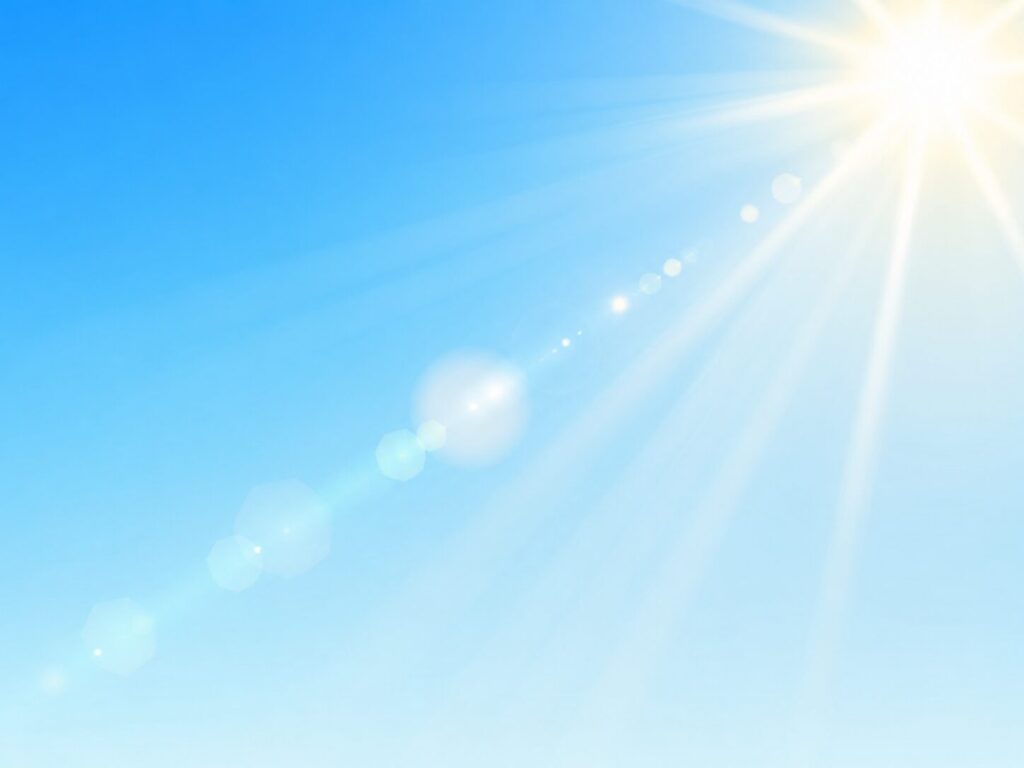 夏の日差しのイラスト